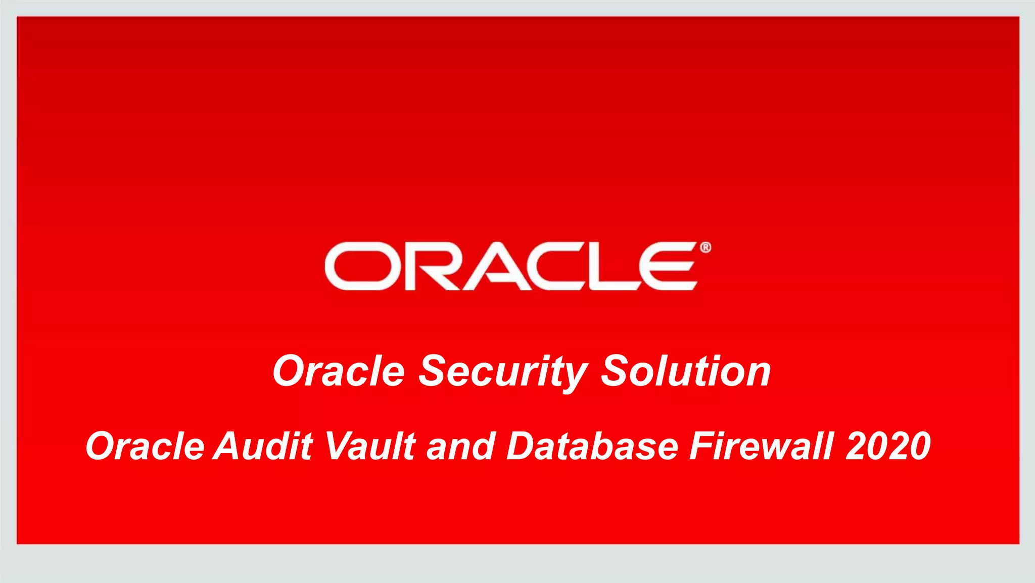 Oracle database firewall | PPT