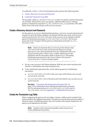 Oracle database gateway 11g r2 installation and configuration guide | PDF