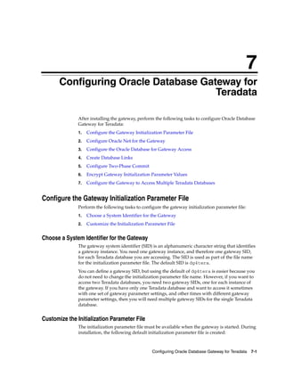 Oracle database gateway 11g r2 installation and configuration guide | PDF