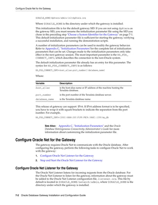 Oracle database gateway 11g r2 installation and configuration guide | PDF