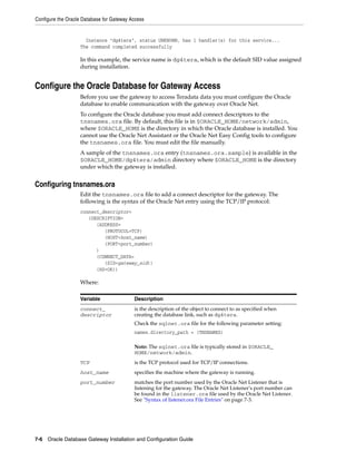 Oracle database gateway 11g r2 installation and configuration guide | PDF