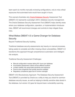 Oracle Database Security Assessment Tool 4.0_ The Complete Guide to ...