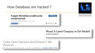 How Database are Hacked ?

 