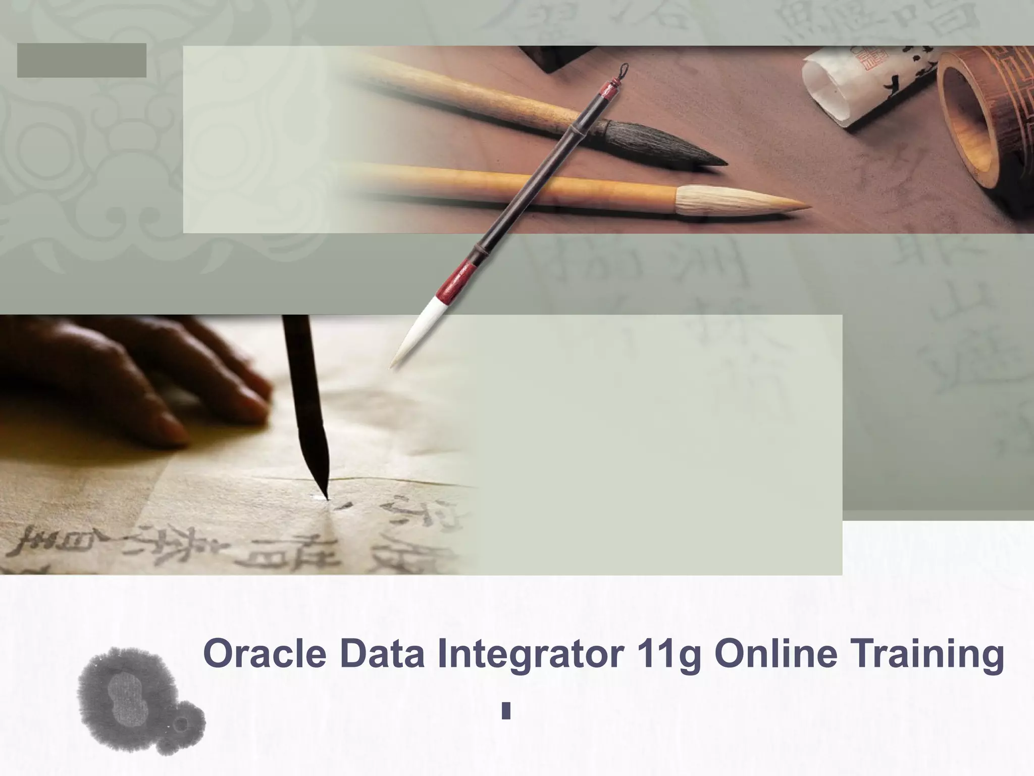 L/O/G/O Oracle Data Integrator 11g Online Training 