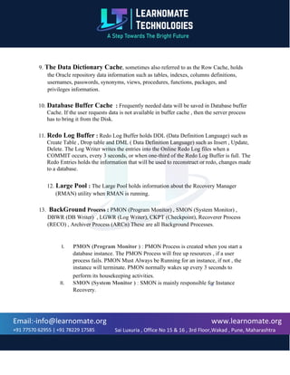 Oracle DBA Notes learnomate technologies | PDF
