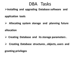 Oracle dba training | PPTX