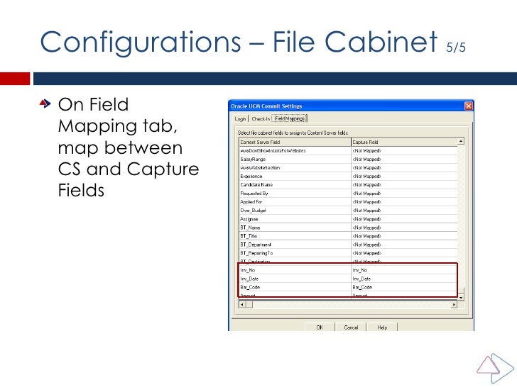 Oracle Document Capture Quick Configuration Reference