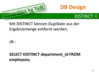 Berechnungen+, -, * /		Klammern können verwendet werdenSELECT last_name, salary, salary + 300FROM employees;Rangfolge der Operatoren („Precedence“) beachten:MyDearAuntSally