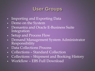 Oracle demantra online training | PPTX