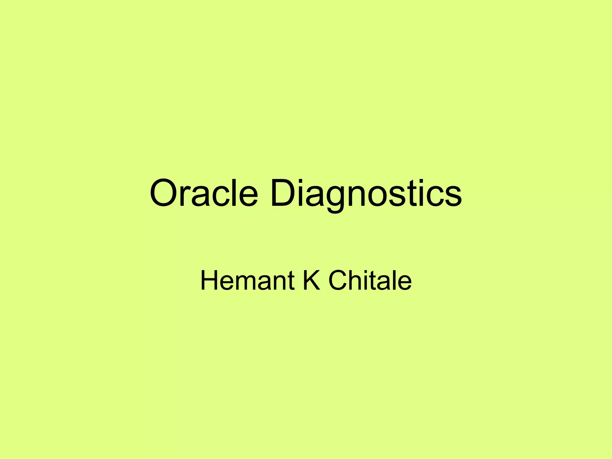 Oracle Diagnostics Locks and Lock Trees PPT