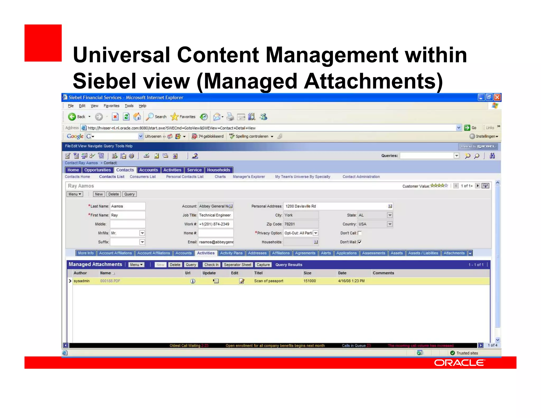 Oracle Distributed Document Capture