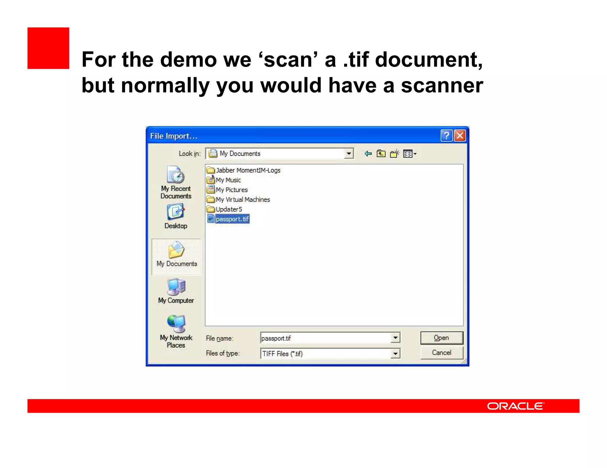 Oracle Distributed Document Capture