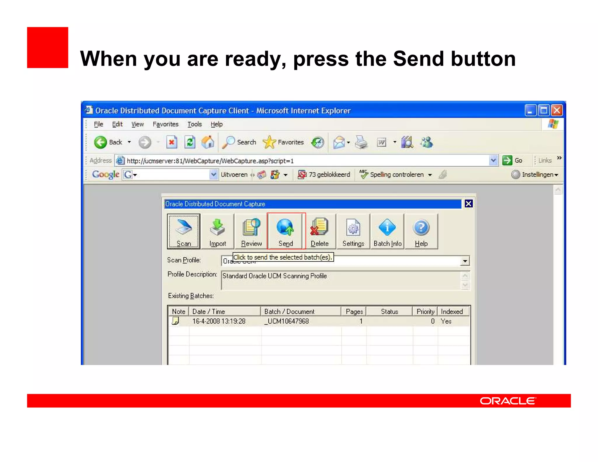 Oracle Distributed Document Capture