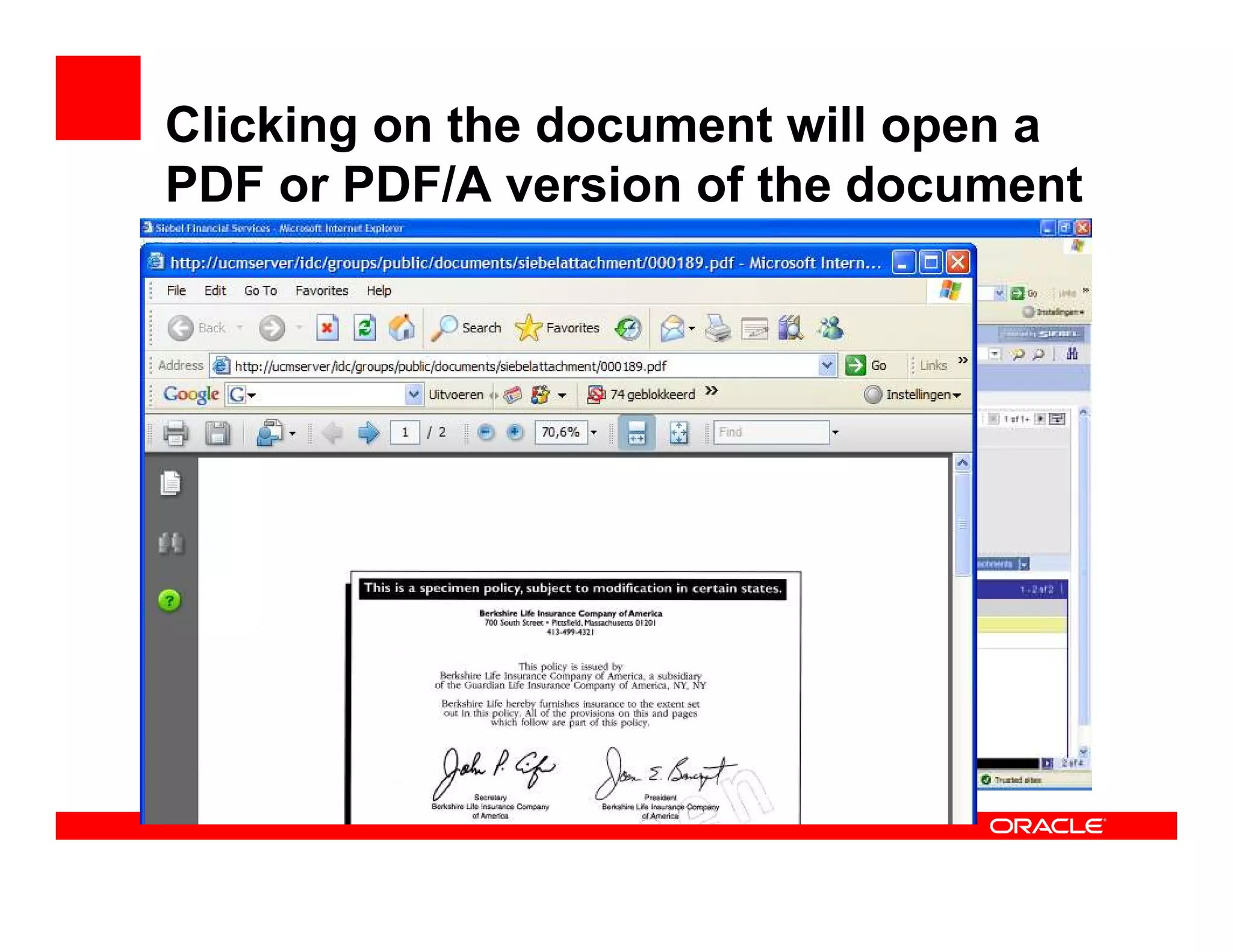 Oracle Distributed Document Capture