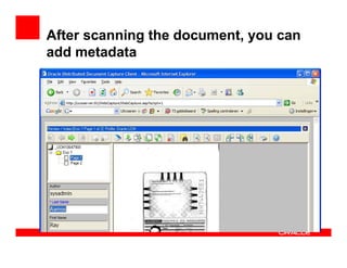 Oracle Distributed Document Capture