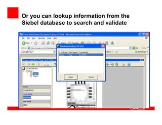 Oracle Distributed Document Capture