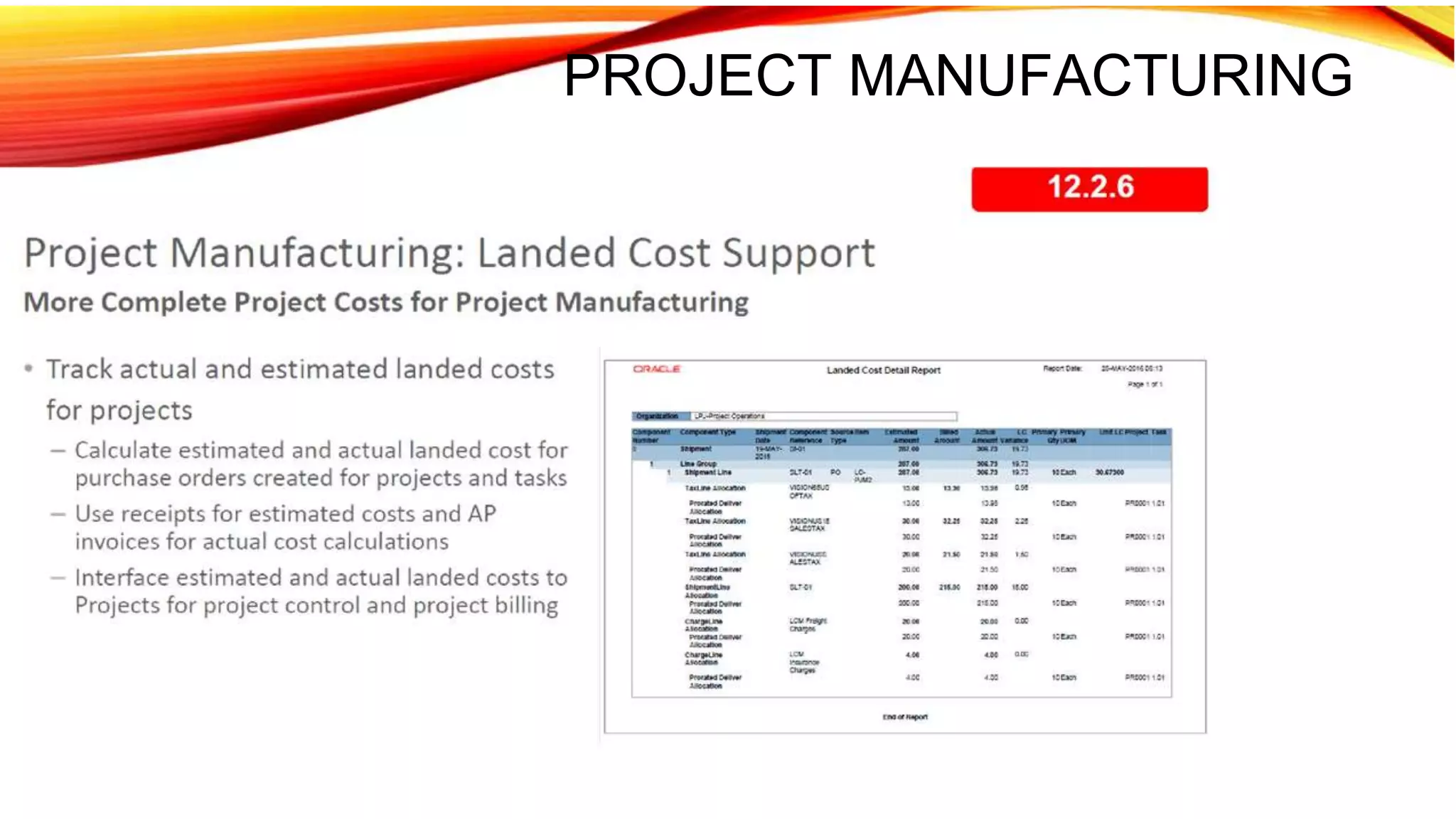 PROJECT MANUFACTURING