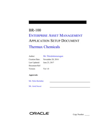 Oracle eam configuration guide for chemical industry | DOC