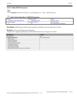 Oracle eam configuration guide for chemical industry | DOC