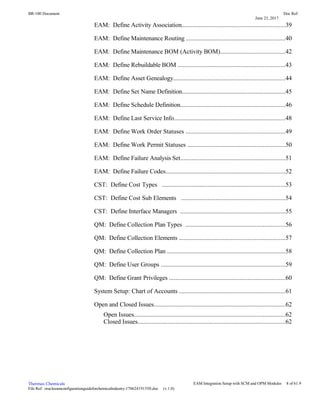 Oracle eam configuration guide for chemical industry | DOC