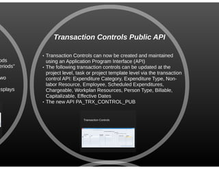 Oracle ebs projects r12.2.5 new functionality