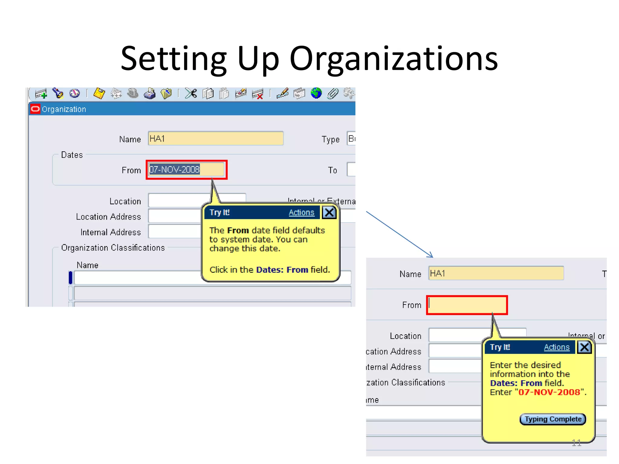 Setting Up Organizations




                           11
 