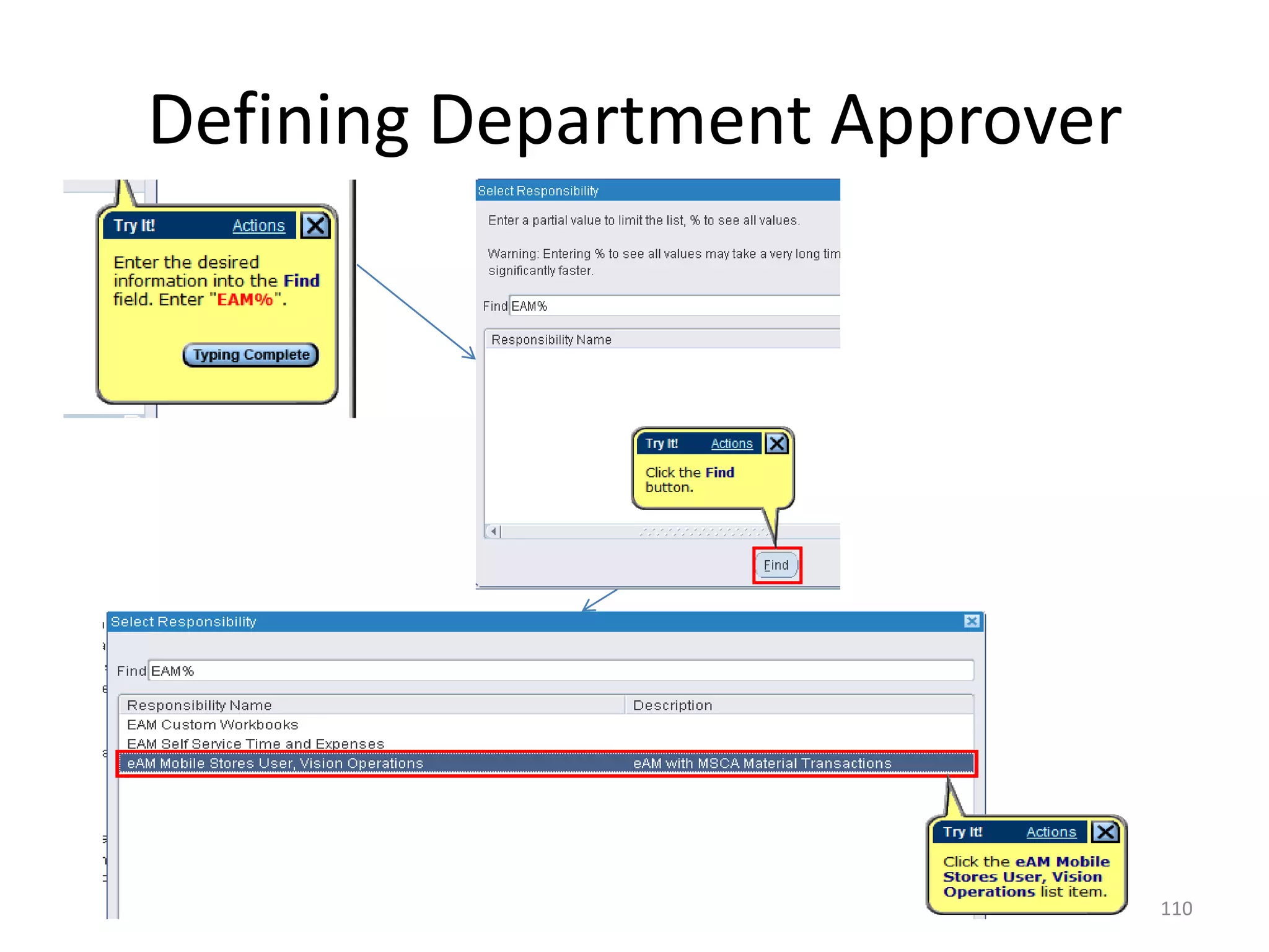 Defining Department Approver




                               110
 