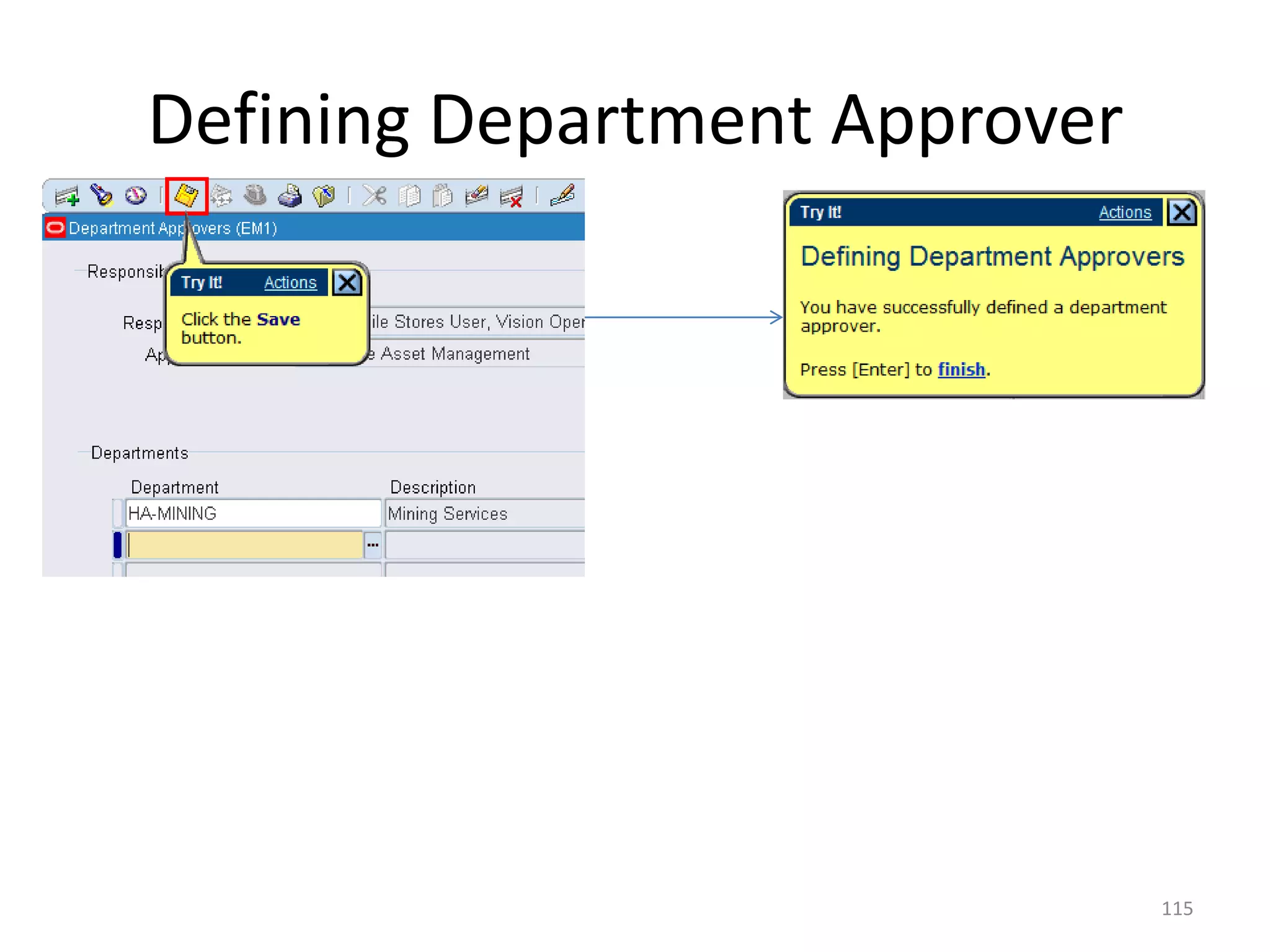 Defining Department Approver




                               115
 