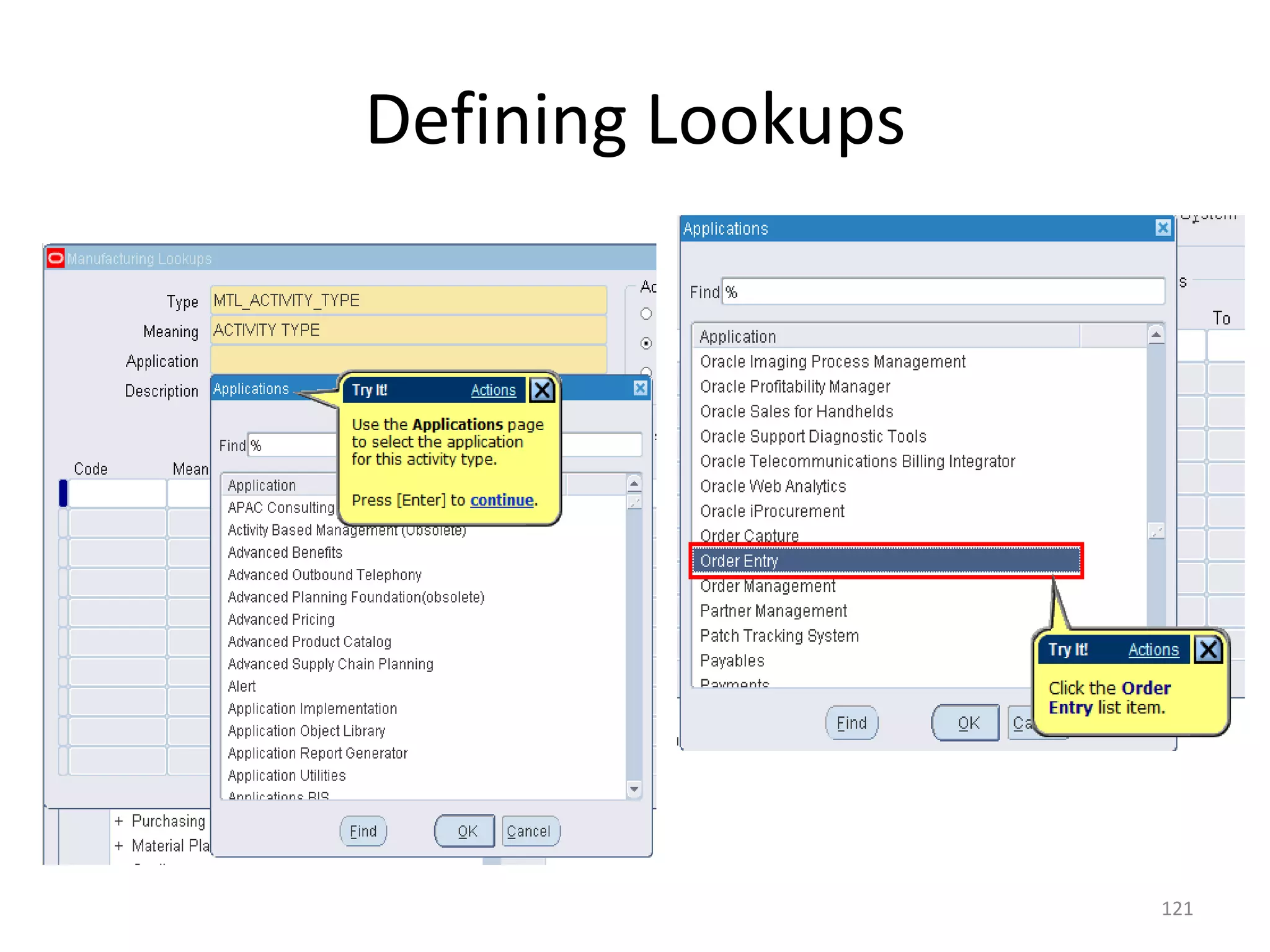 Defining Lookups




                   121
 
