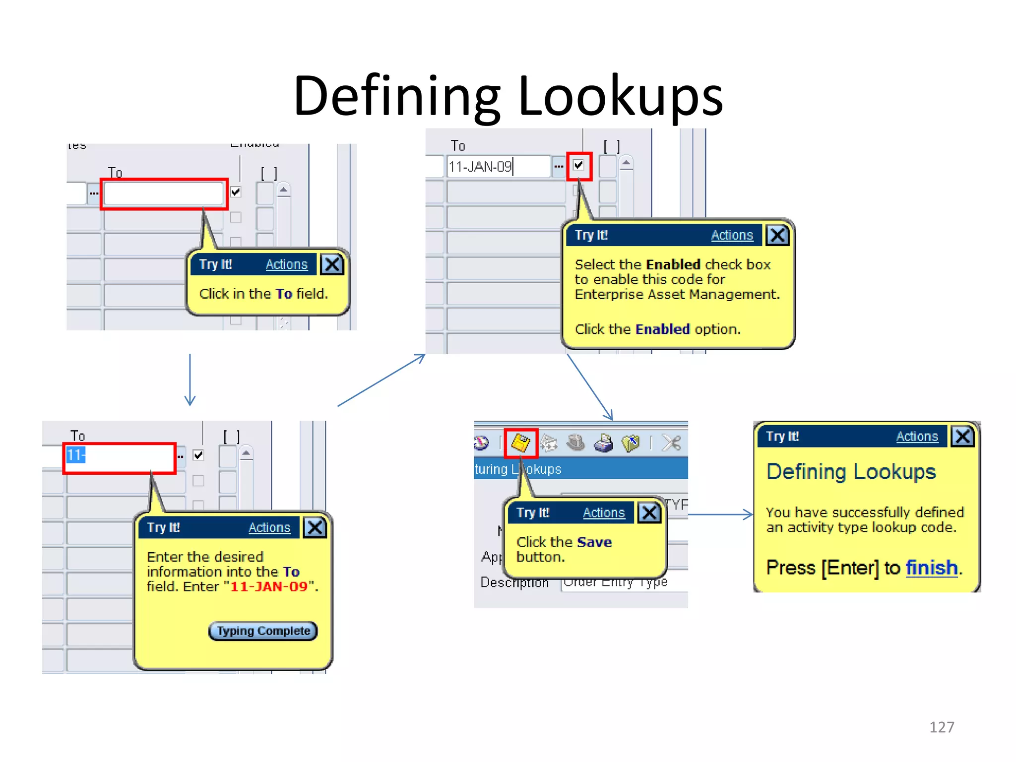 Defining Lookups




                   127
 