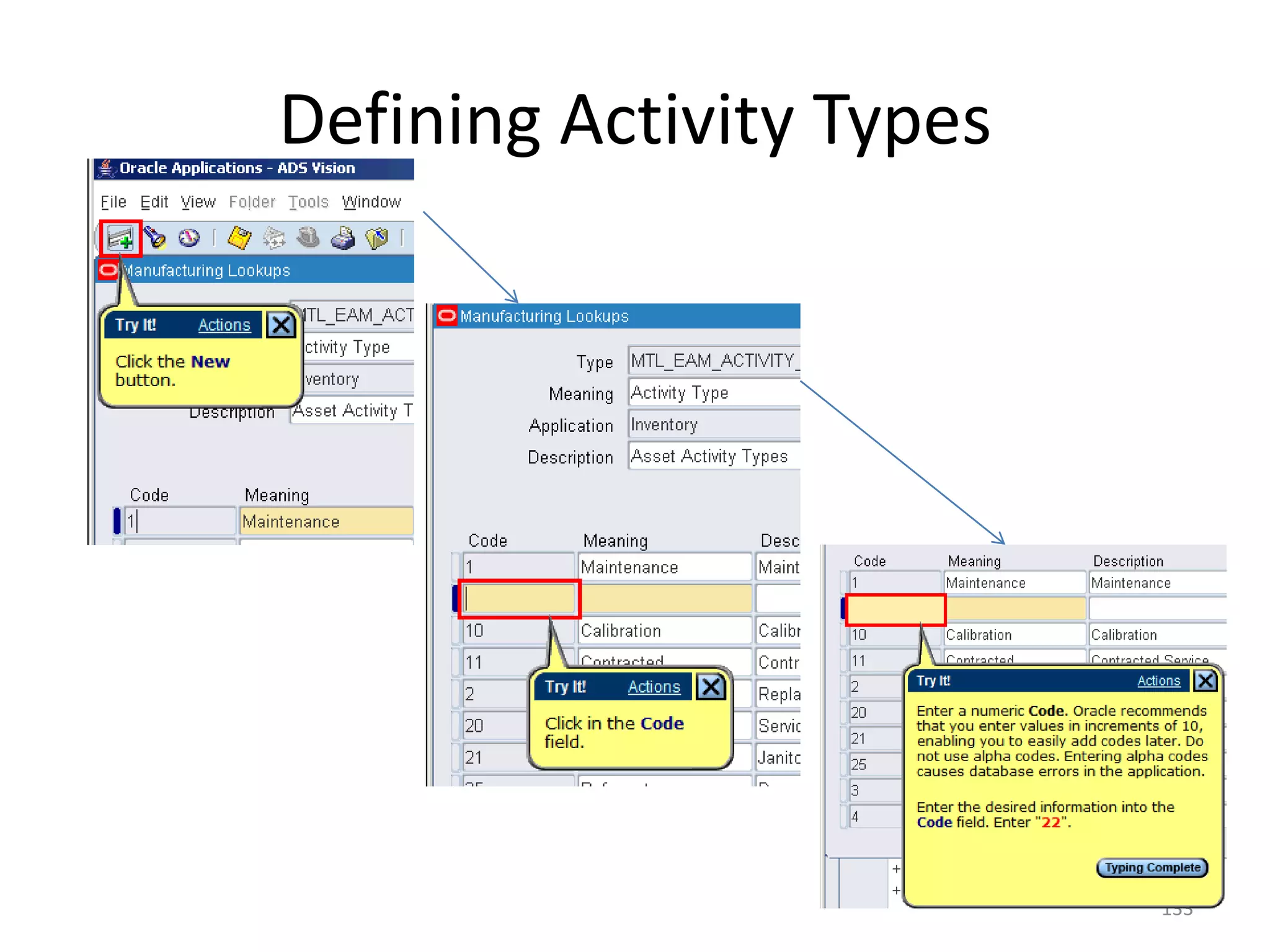 Defining Activity Types




                          133
 