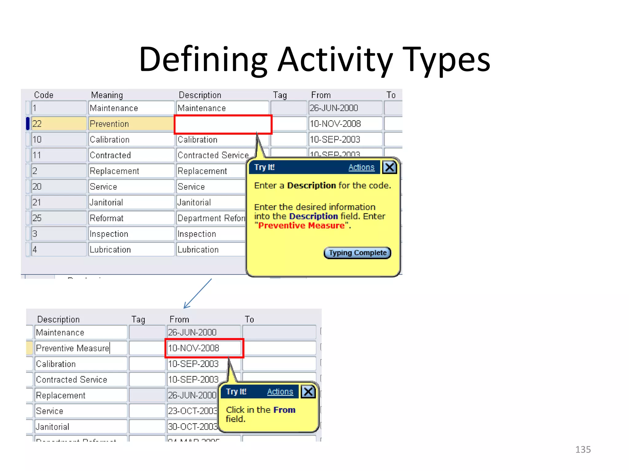Defining Activity Types




                          135
 