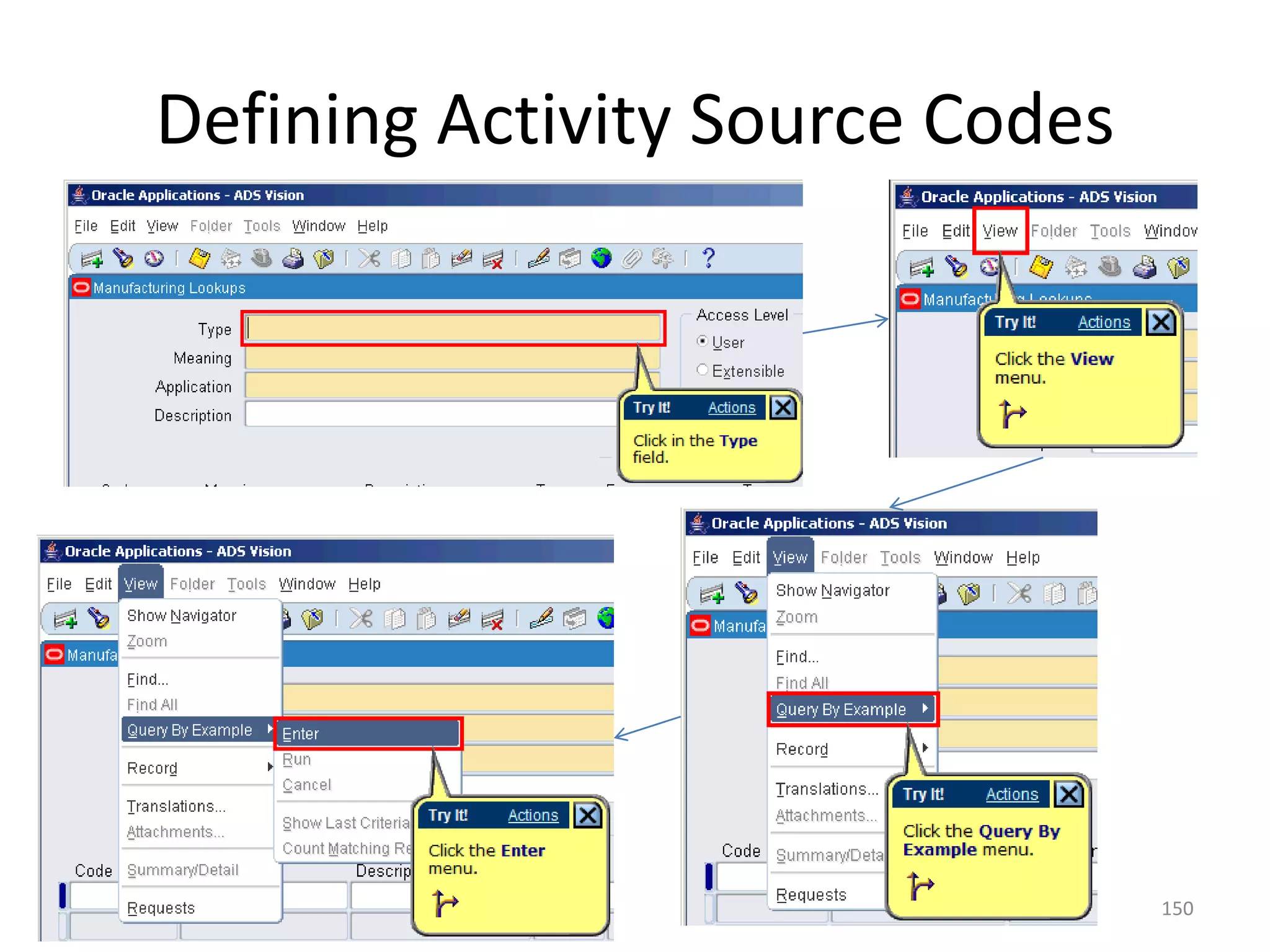 Defining Activity Source Codes




                                 150
 