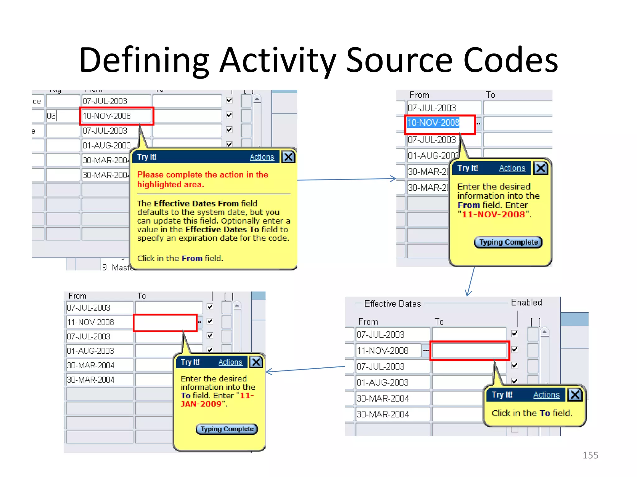 Defining Activity Source Codes




                                 155
 