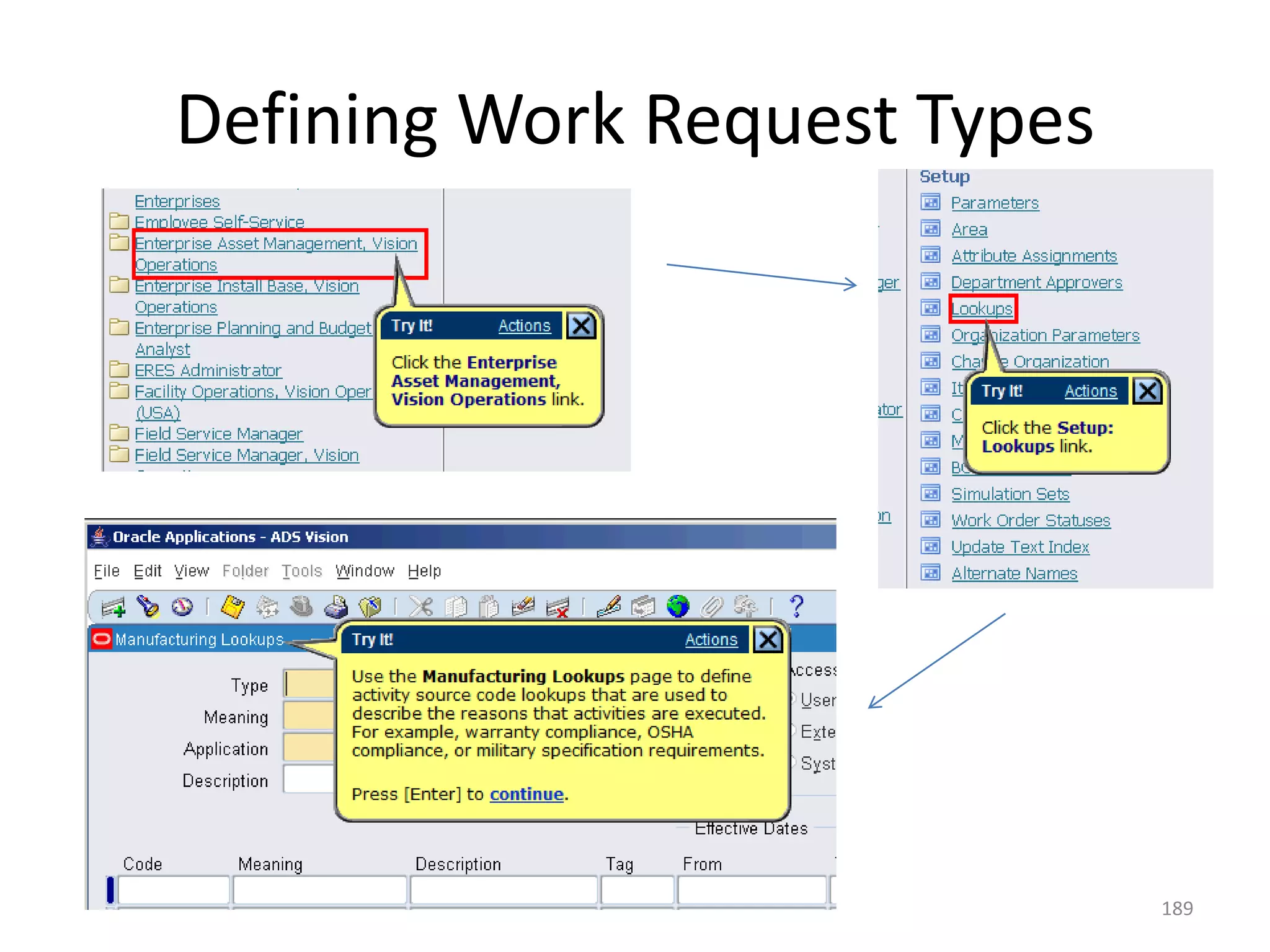 Defining Work Request Types




                              189
 