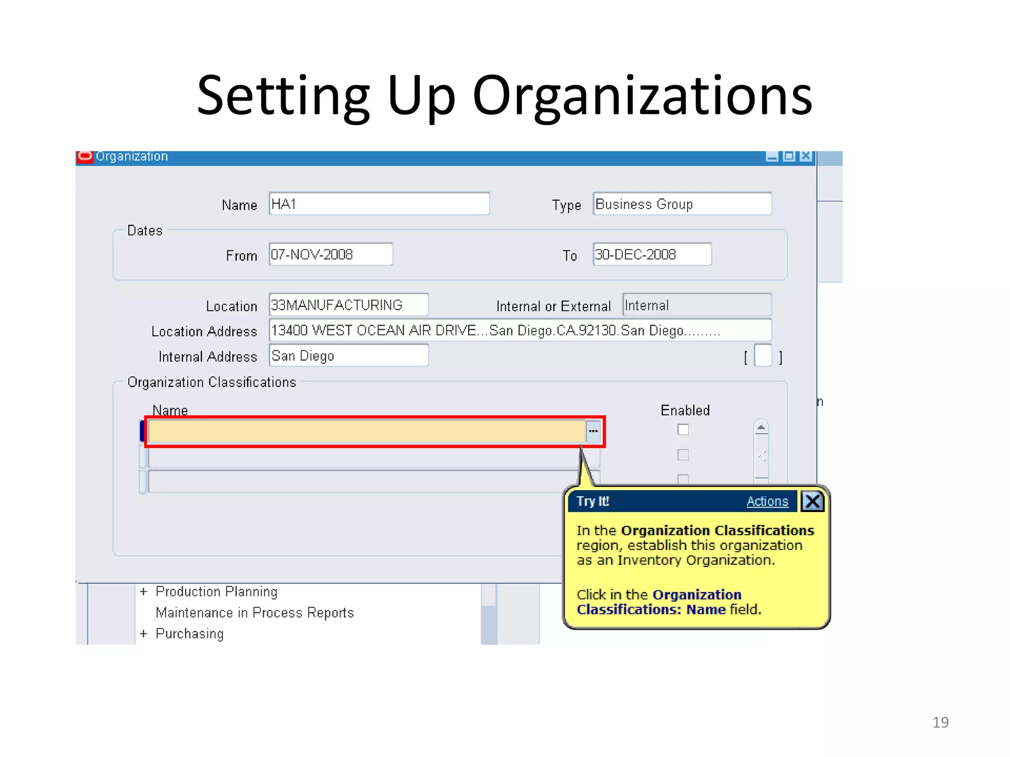 Setting Up Organizations




                           19
 