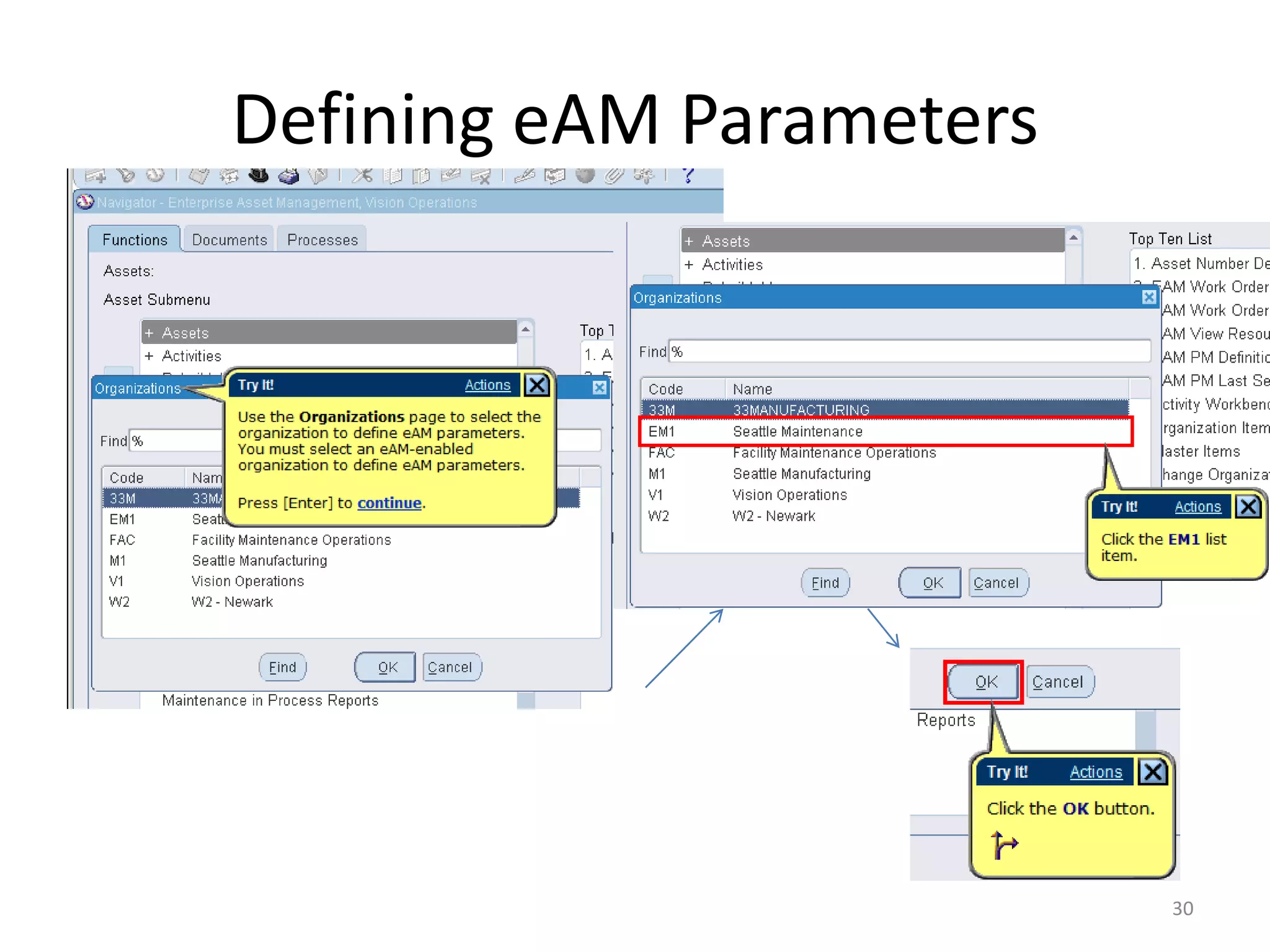 Defining eAM Parameters




                          30
 