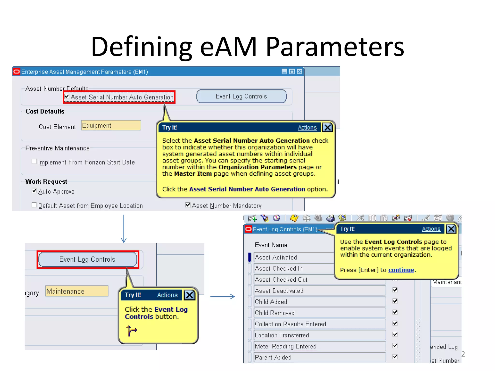 Defining eAM Parameters




                          32
 