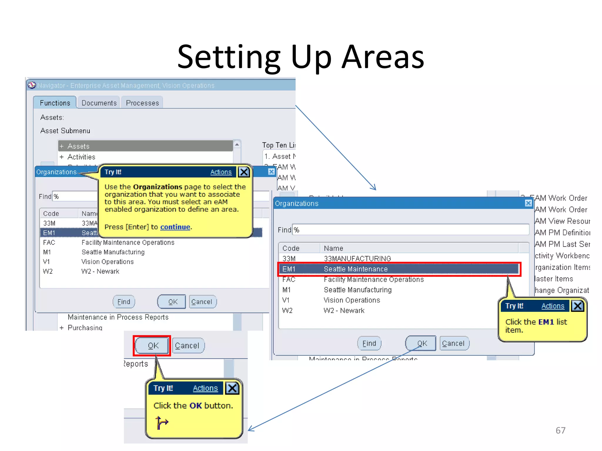 Setting Up Areas




                   67
 