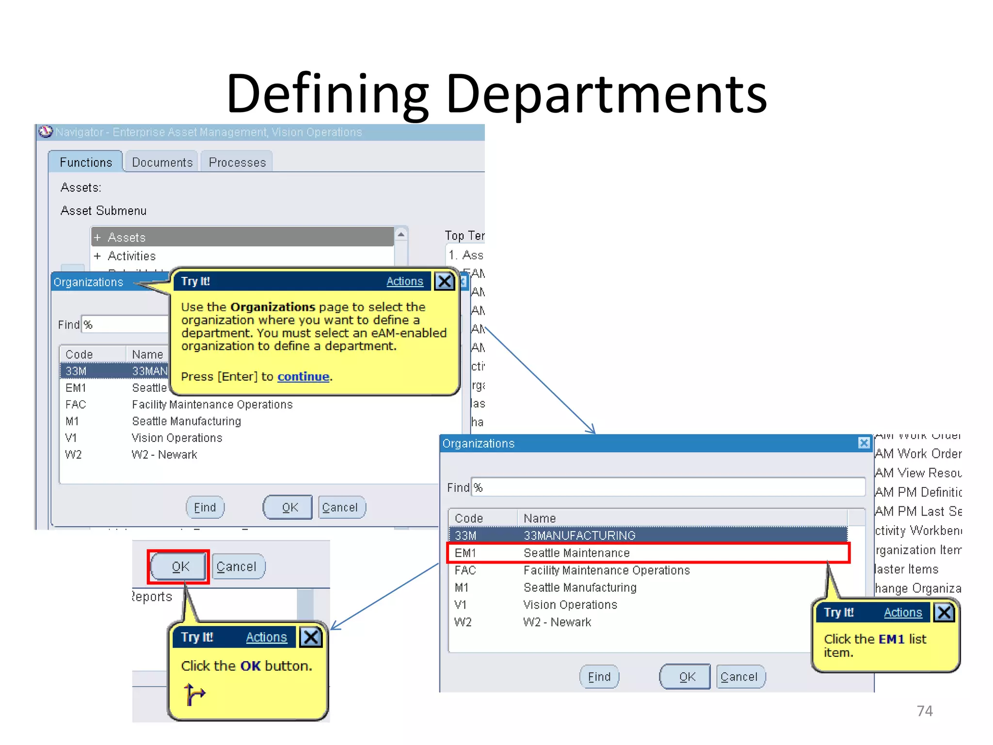 Defining Departments




                       74
 