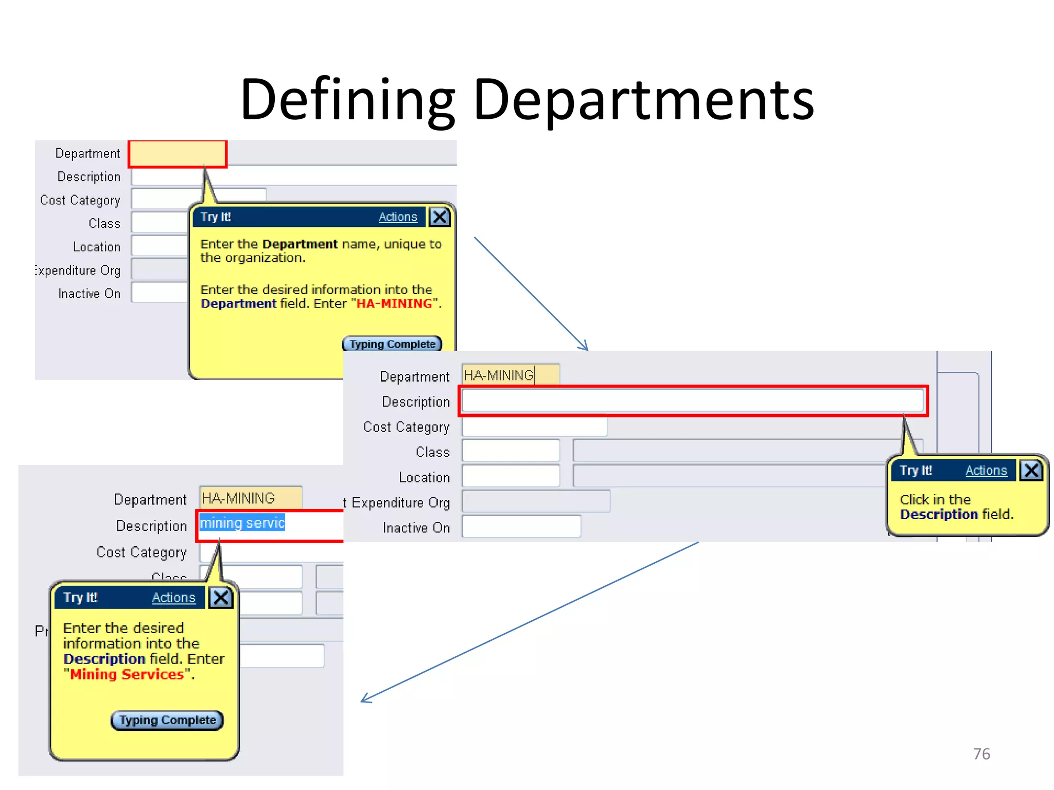 Defining Departments




                       76
 