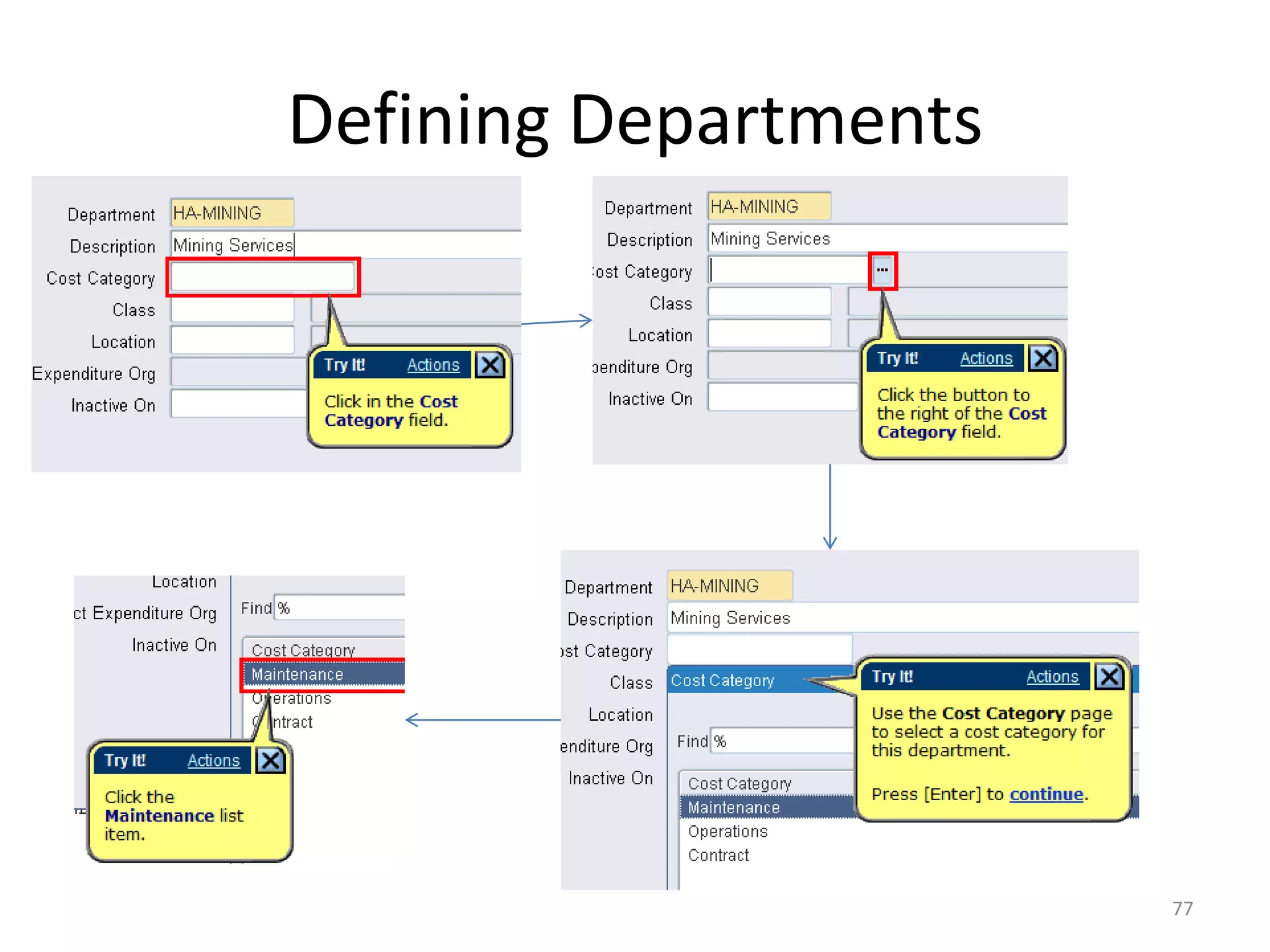 Defining Departments




                       77
 