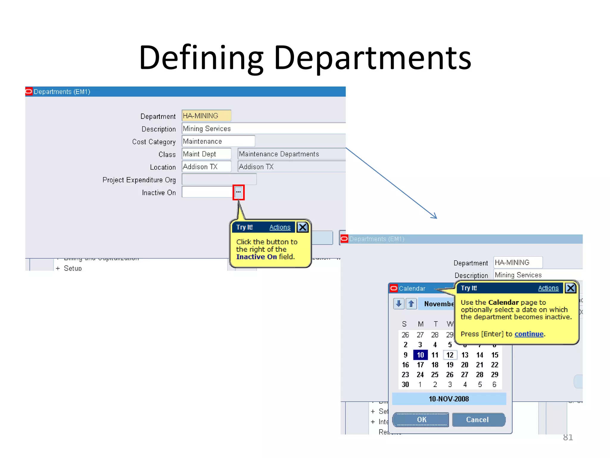 Defining Departments




                       81
 