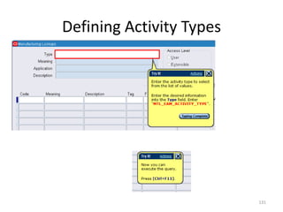 Defining Activity Types




                          131
 