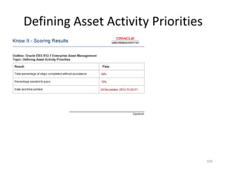 Defining Asset Activity Priorities




                                     169
 