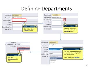 Defining Departments




                       77
 