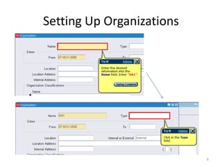 Setting Up Organizations




                           8
 
