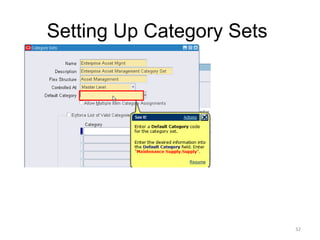 Setting Up Category Sets

32

 