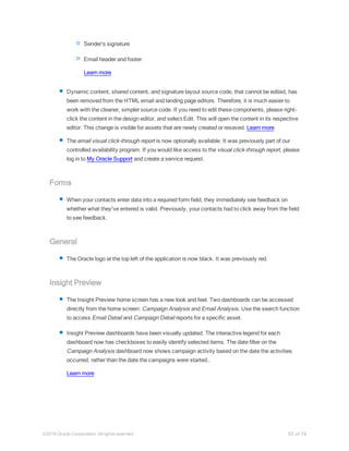 Oracle Eloqua 10 Release Notes | PDF