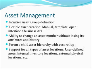 oracle enterprise asset management ppt | PPT